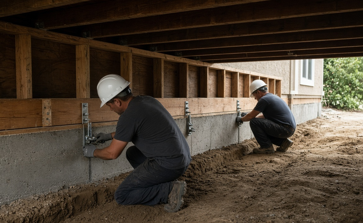 Sill plate anchorage and structural strengthening services for residential homes throughout San Diego County