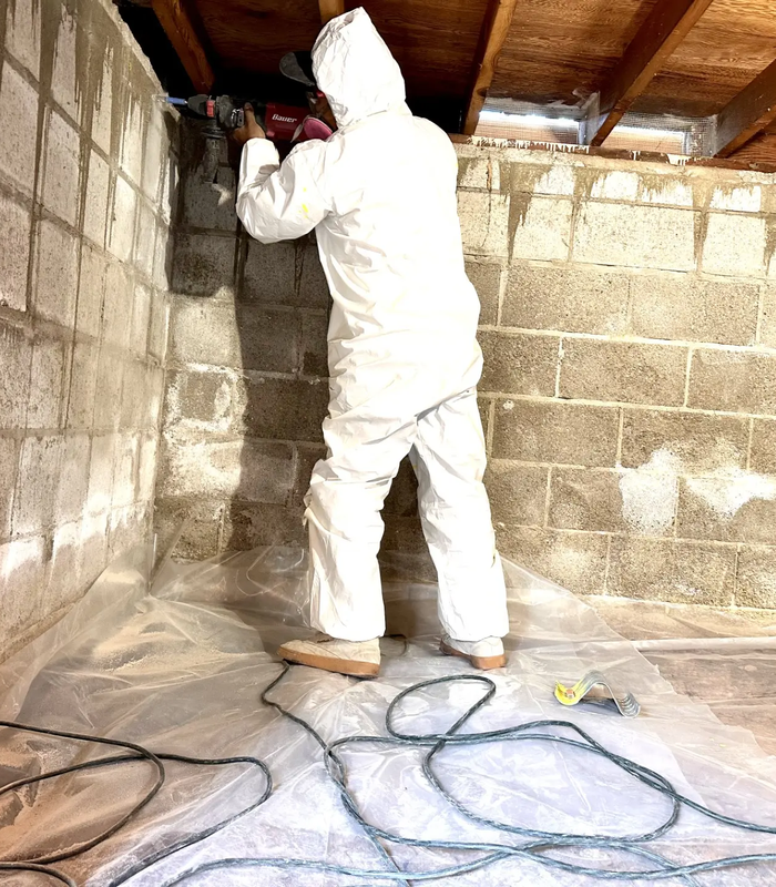 Professional foundation bolting and seismic strengthening work on a San Diego County home – Premier Choice Restoration and Building Services