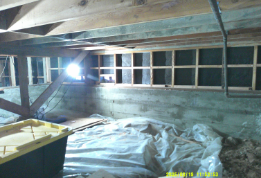 Cripple Wall Bracing – San Diego Foundation Project Plywood cripple wall bracing installed in San Diego crawlspace